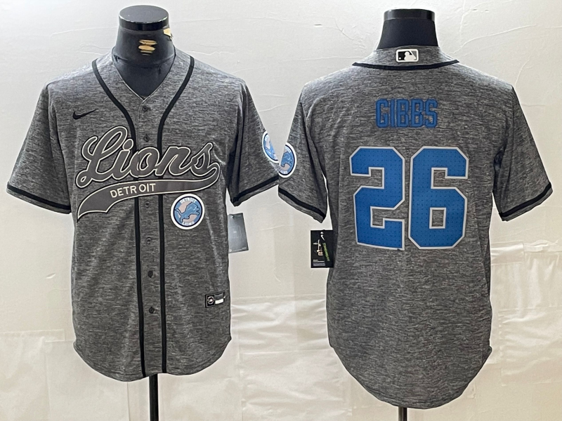 men/women/kids Detroit Lions  Jahmyr Gibbs NO.26 baseball Jerseys