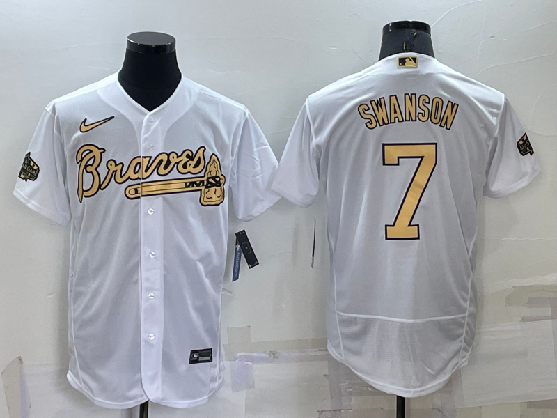 Men/Women/Youth Atlanta Braves Dansby Swanson #7 baseball Jerseys