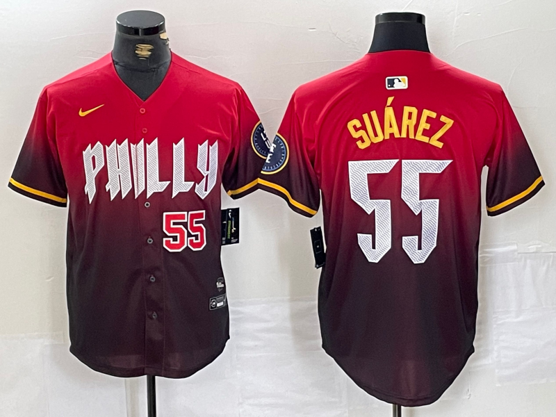 Men/Women/Youth Philadelphia Phillies Ranger Suárez #55 baseball Jerseys