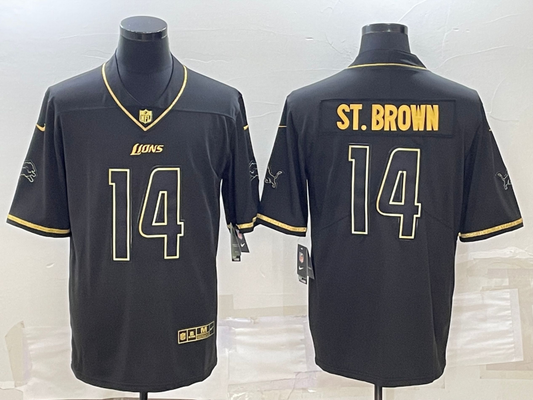 Adult Detroit Lions Amon-Ra St. Brown NO.14 Football Jerseys