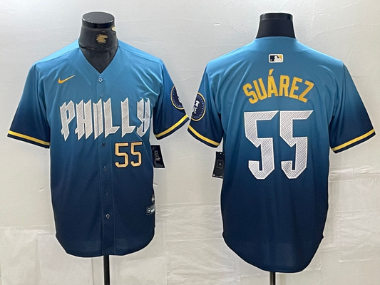 Men/Women/Youth Philadelphia Phillies Ranger Suárez #55 baseball Jerseys