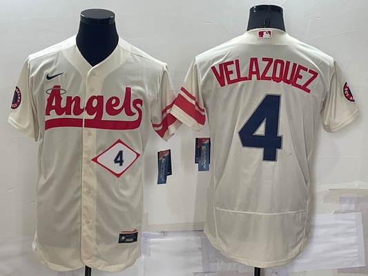 Men/Women/Youth Los Angeles Angels  Andrew Velazquez #4 baseball Jerseys