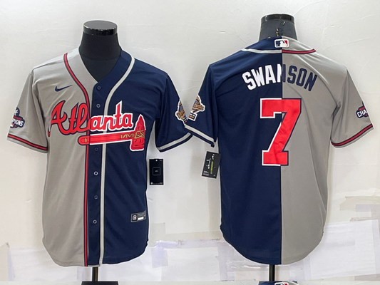 Men/Women/Youth Atlanta Braves Dansby Swanson #7 baseball Jerseys