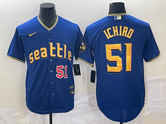 Men/Women/Youth Seattle Mariners  Ichiro Suzuki  #51 baseball Jerseys