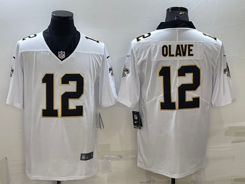 Adult New Orleans Saints Chris Olave NO.12 Football Jerseys