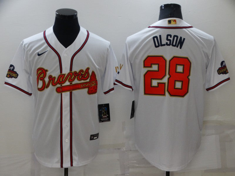 Men/Women/Youth Atlanta Braves Matt Olson #28 baseball Jerseys