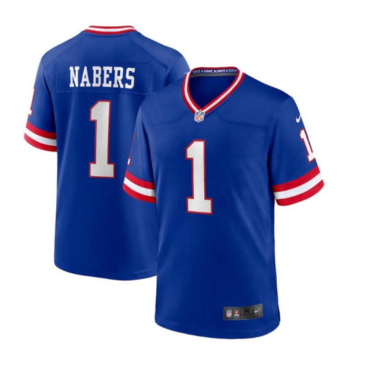 New Season Adult New York Giants Malik Nabers NO.1 Football Jerseys