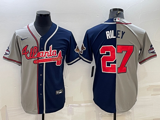 Men/Women/Youth Atlanta Braves Austin Riley #27 baseball Jerseys