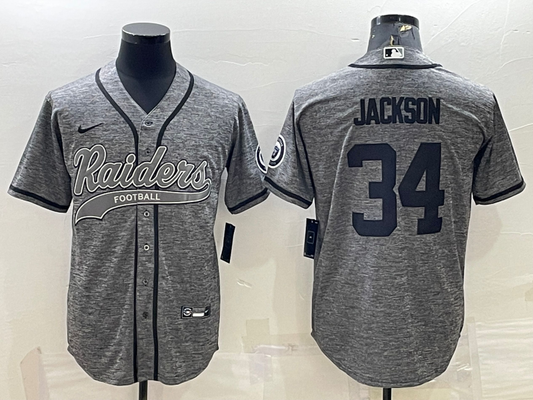 Adult ‎Oakland Raiders Bo Jackson NO.34 Football Jerseys