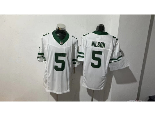 Adult New York Jets Garrett Wilson NO.5 Football Jerseys