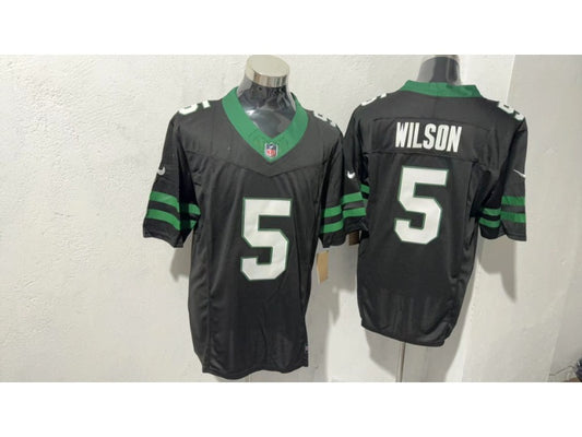 Adult New York Jets Garrett Wilson NO.5 Football Jerseys