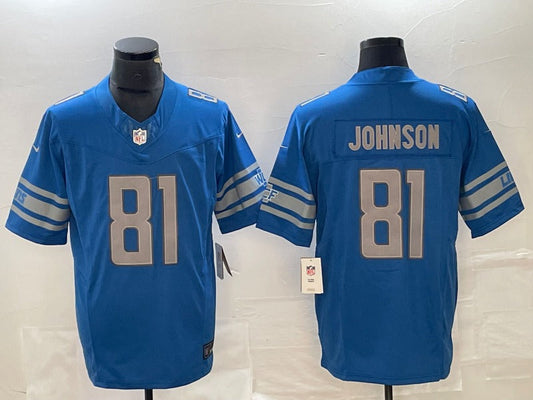 Adult Detroit Lions Calvin Johnson NO.81 Football Jerseys