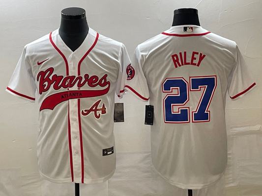 Men/Women/Youth Atlanta Braves Austin Riley #27 baseball Jerseys