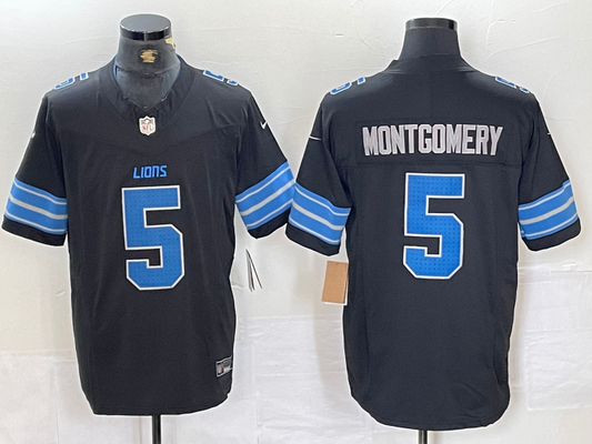 Adult  Detroit Lions David Montgomery NO.5 Football Jerseys