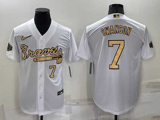 Men/Women/Youth Atlanta Braves Dansby Swanson #7 baseball Jerseys