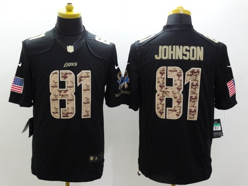 Adult Detroit Lions Calvin Johnson NO.81 Football Jerseys