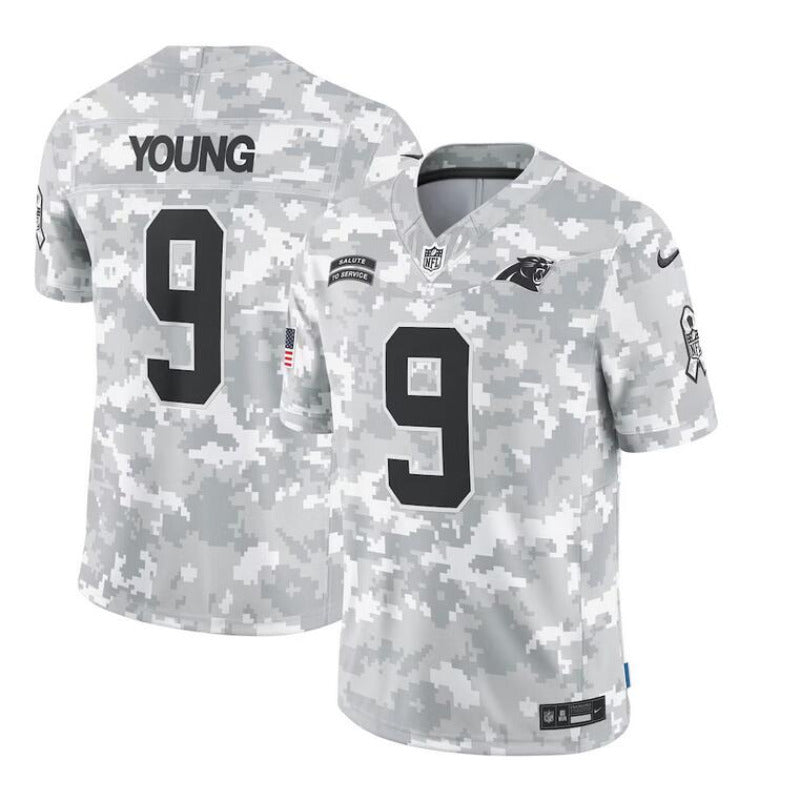 men/women/kids Carolina Panthers Bryce Young No.9 2024 Salute To Service Jersey