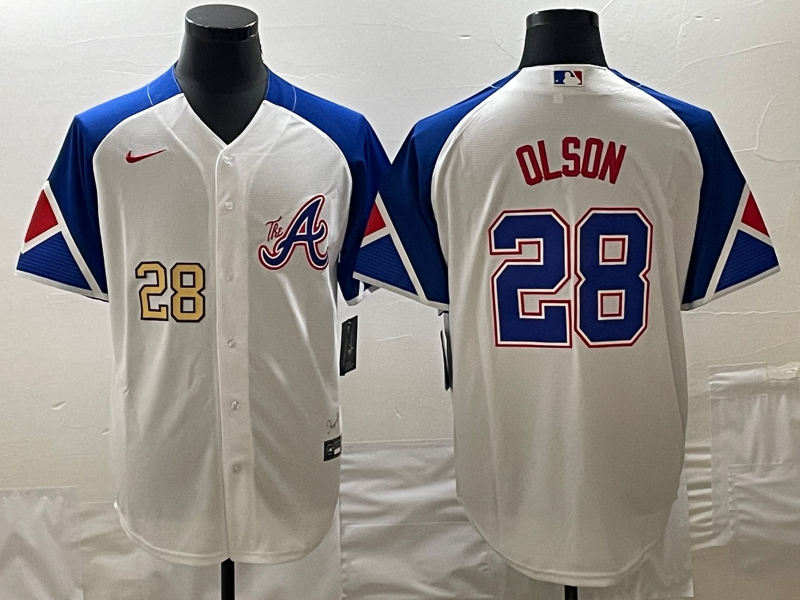 Men/Women/Youth Atlanta Braves Matt Olson #28 baseball Jerseys