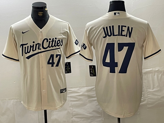 Men/Women/Youth ‎Minnesota Twins Edouard Julien NO.47 baseball Jerseys