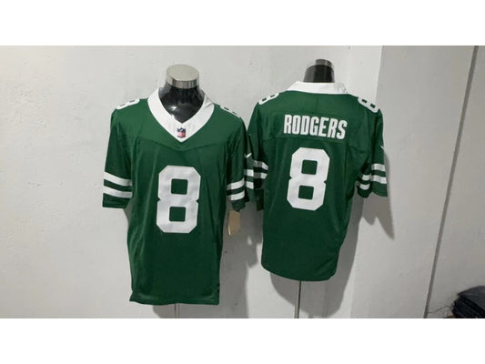 Adult New York Jets Aaron Rodgers NO.8 Football Jerseys