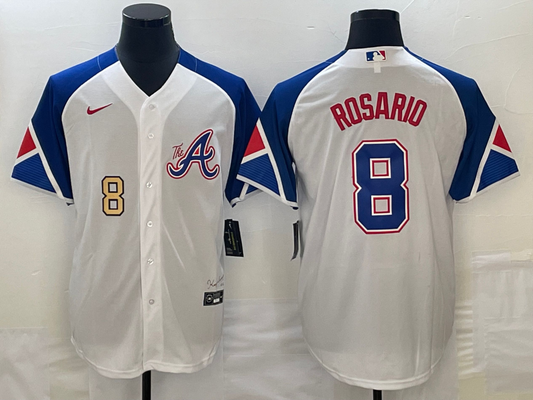 Men/Women/Youth Atlanta Braves Eddie Rosario #8 baseball Jerseys