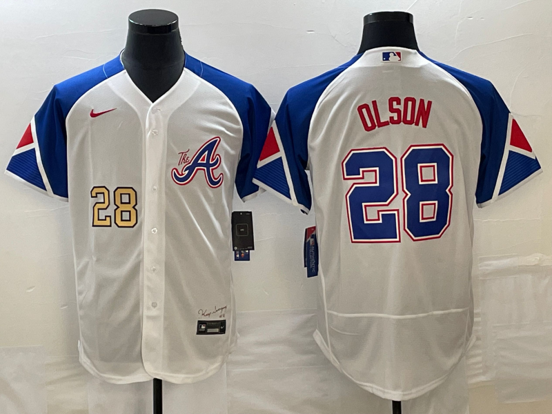 Men/Women/Youth Atlanta Braves Matt Olson #28 baseball Jerseys