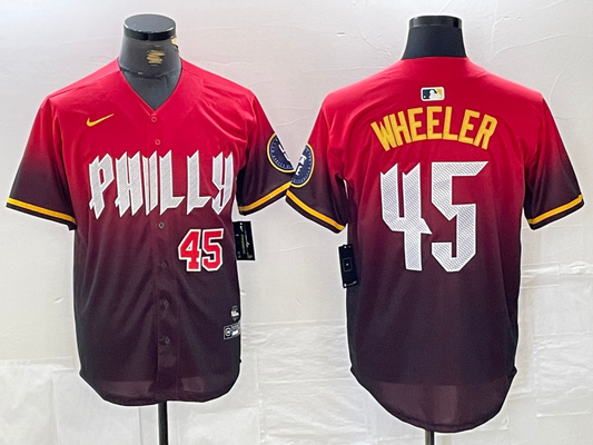 Men/Women/Youth Philadelphia Phillies  Zack Wheeler #45 baseball Jerseys