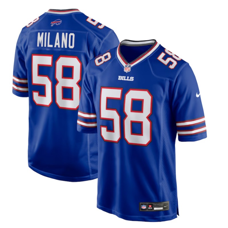 New Season Adult Buffalo Bills Matt Milano NO.58 Football Jerseys