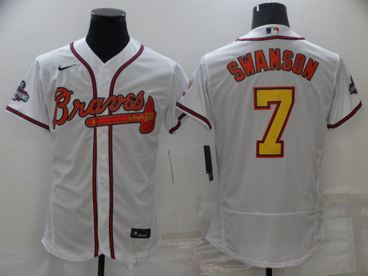 Men/Women/Youth Atlanta Braves Dansby Swanson #7 baseball Jerseys