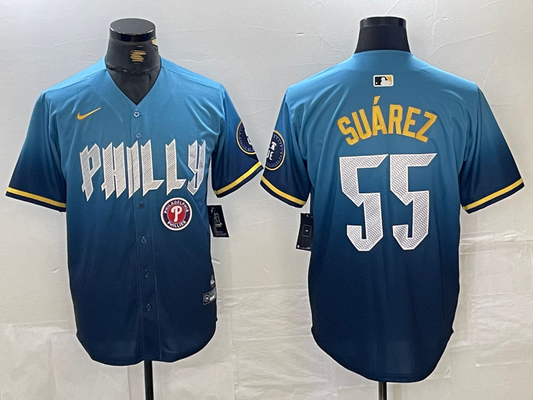 Men/Women/Youth Philadelphia Phillies Ranger Suárez #55 baseball Jerseys