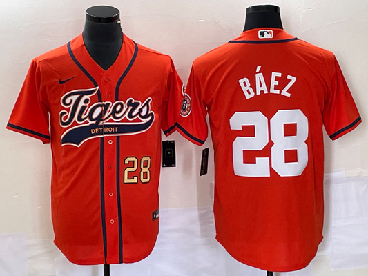 Men/Women/Youth Detroit Tigers Javier Báez  NO.28 baseball Jerseys