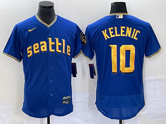 Men/Women/Youth Seattle Mariners Jarred Kelenic #10 baseball Jerseys