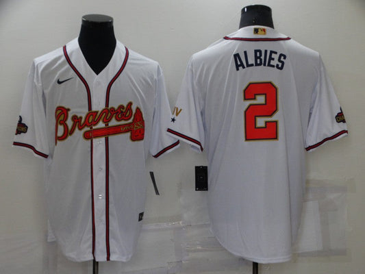 Men/Women/Youth Atlanta Braves Ozzie Albies #2 baseball Jerseys