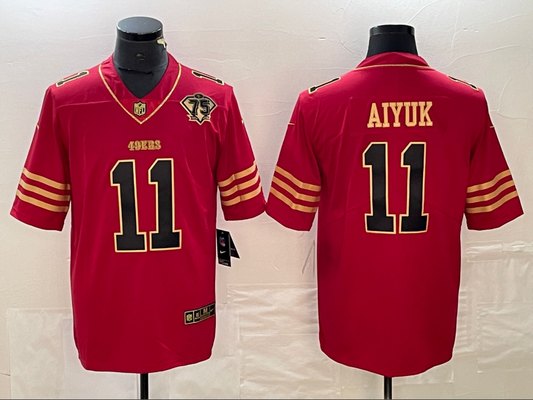 Adult San Francisco 49ers Brandon Aiyuk NO.11 Football Jerseys