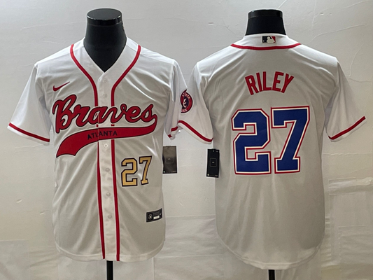 Men/Women/Youth Atlanta Braves Austin Riley #27 baseball Jerseys