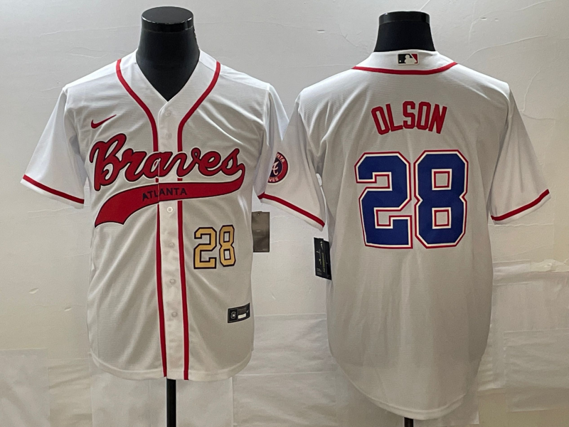 Men/Women/Youth Atlanta Braves Matt Olson #28 baseball Jerseys