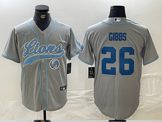 men/women/kids Detroit Lions  Jahmyr Gibbs NO.26 baseball Jerseys