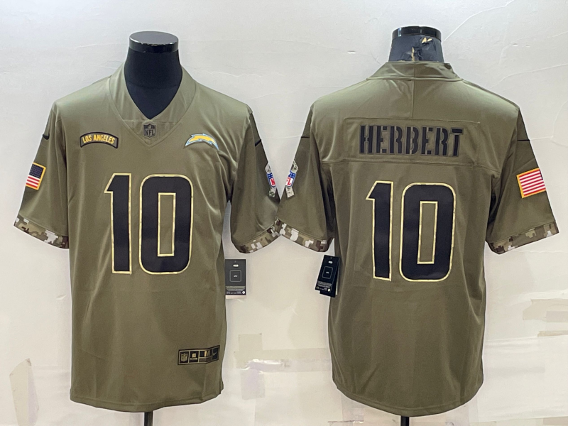 Adult Los Angeles Chargers Justin Herbert NO.10 Football Jerseys