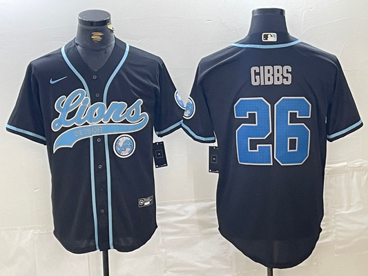 men/women/kids Detroit Lions  Jahmyr Gibbs NO.26 baseball Jerseys