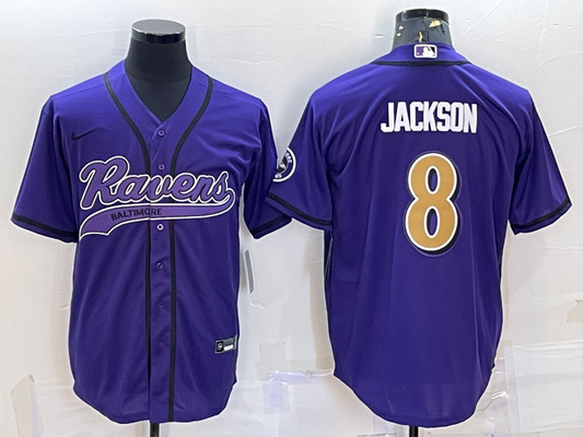 Adult Baltimore Ravens Lamar Jackson NO.8 Football Jerseys