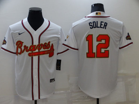 Men/Women/Youth Atlanta Braves Jorge Soler #12 baseball Jerseys