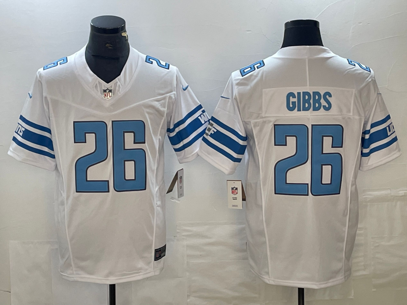 Adult Detroit Lions Jahmyr Gibbs NO.26 Football Jerseys