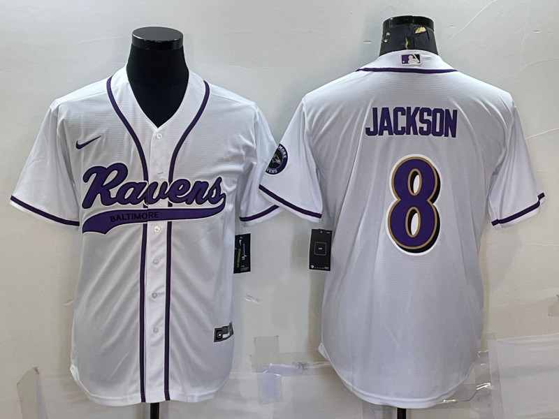 Adult Baltimore Ravens Lamar Jackson NO.8 Football Jerseys