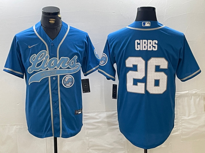 men/women/kids Detroit Lions  Jahmyr Gibbs NO.26 baseball Jerseys