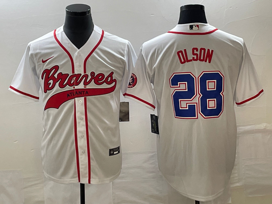 Men/Women/Youth Atlanta Braves Matt Olson #28 baseball Jerseys