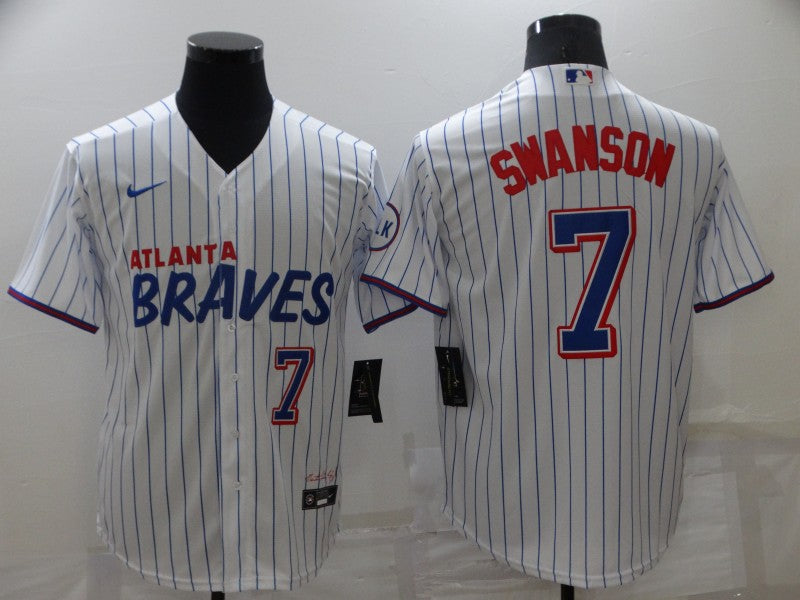 Men/Women/Youth Atlanta Braves Dansby Swanson #7 baseball Jerseys