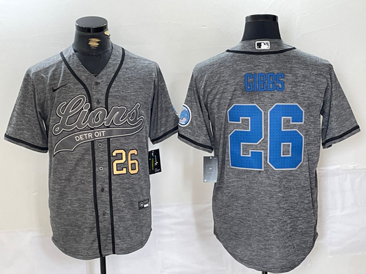 men/women/kids Detroit Lions  Jahmyr Gibbs NO.26 baseball Jerseys