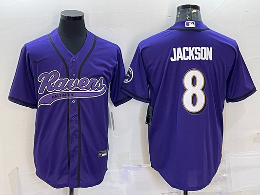 Adult Baltimore Ravens Lamar Jackson NO.8 Football Jerseys