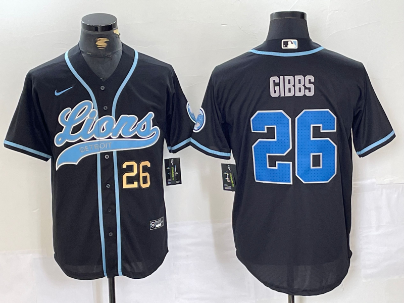 men/women/kids Detroit Lions  Jahmyr Gibbs NO.26 baseball Jerseys