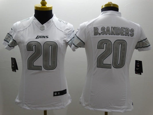 Women's Detroit Lions Barry Sanders NO.20 Football Jerseys